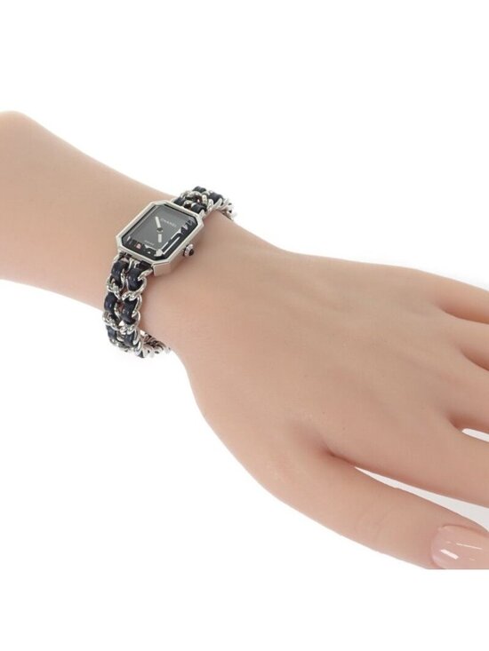 Chanel Premier Iconic Chain L Watch Stainless Steel Leather Quartz Black Dial main image 5